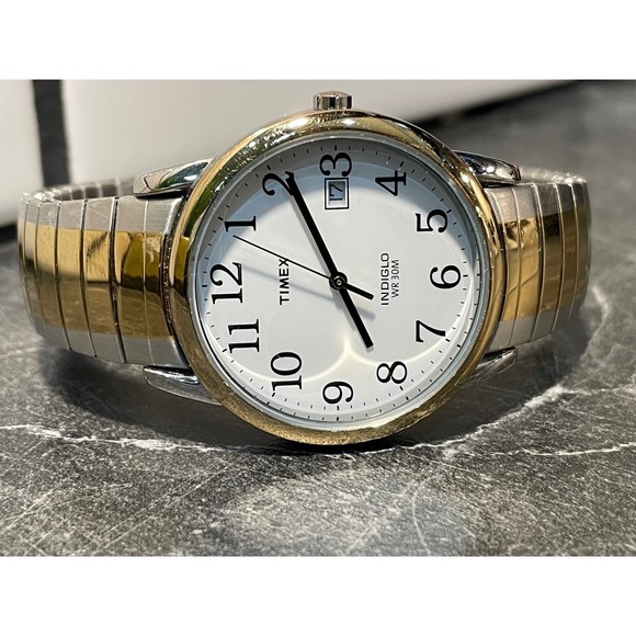 Timex Accessories Mens Timex Gold And Silver Tone Watch With